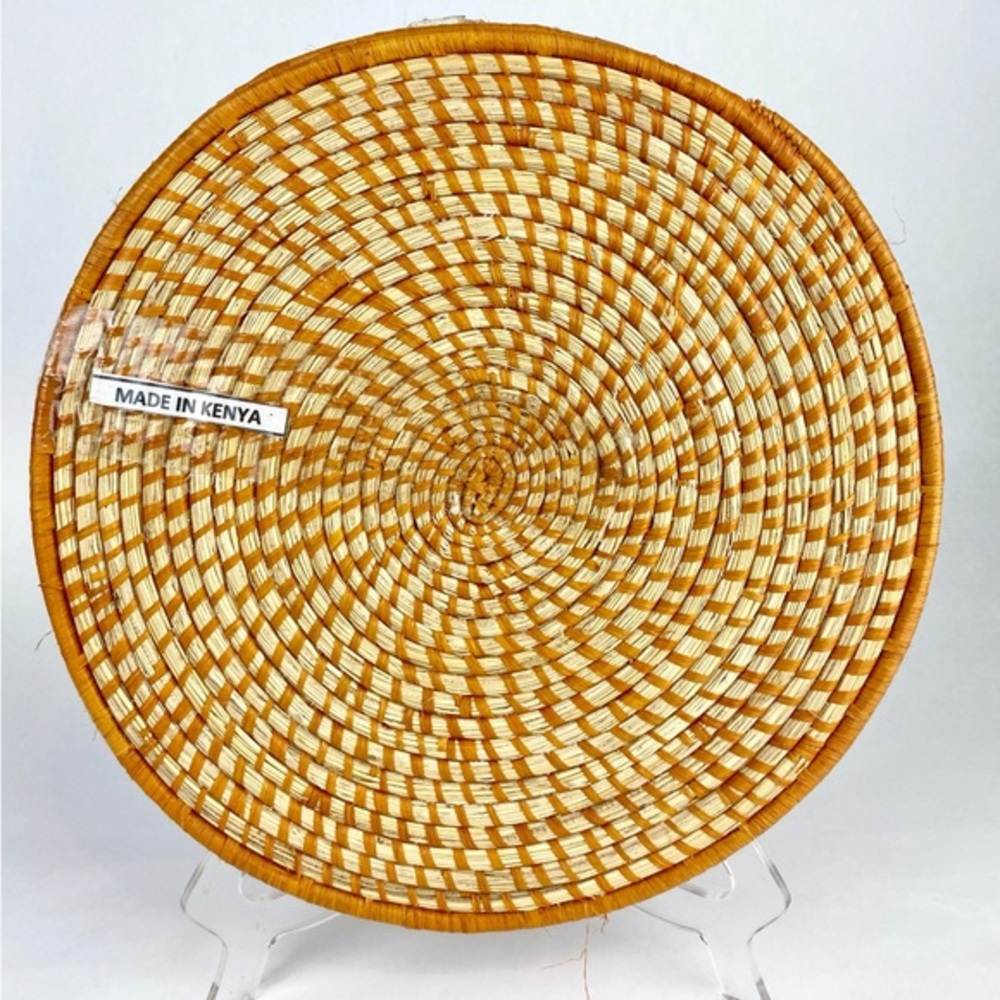 NWOT Handmade 12in Round Rattan Seagrass Placemat/Chargers Set (6)